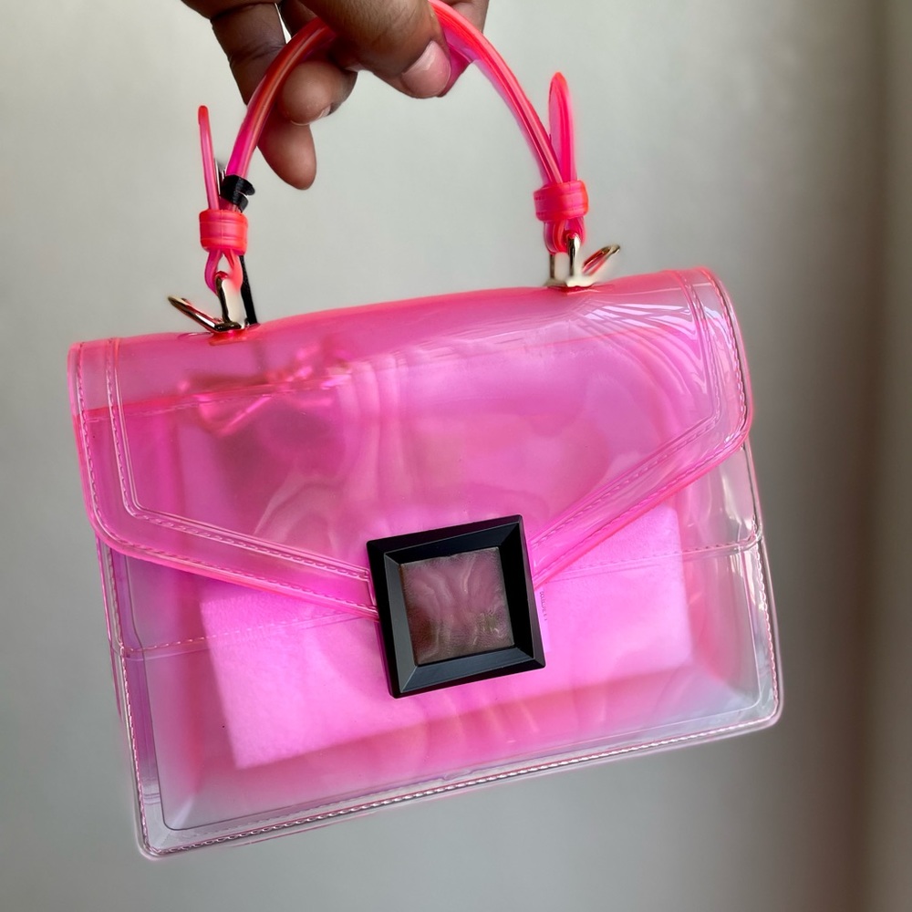 Pink square handbag